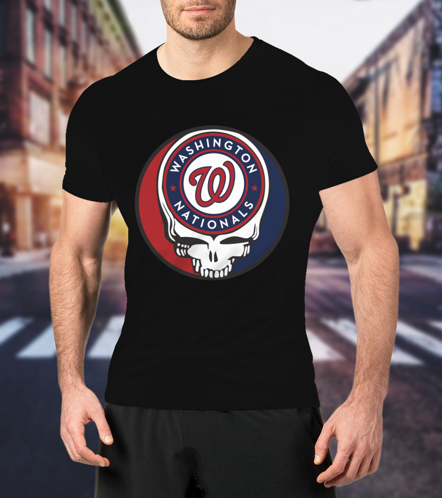 Washington Nationals Grateful Dead Fusion Skull T-Shirt