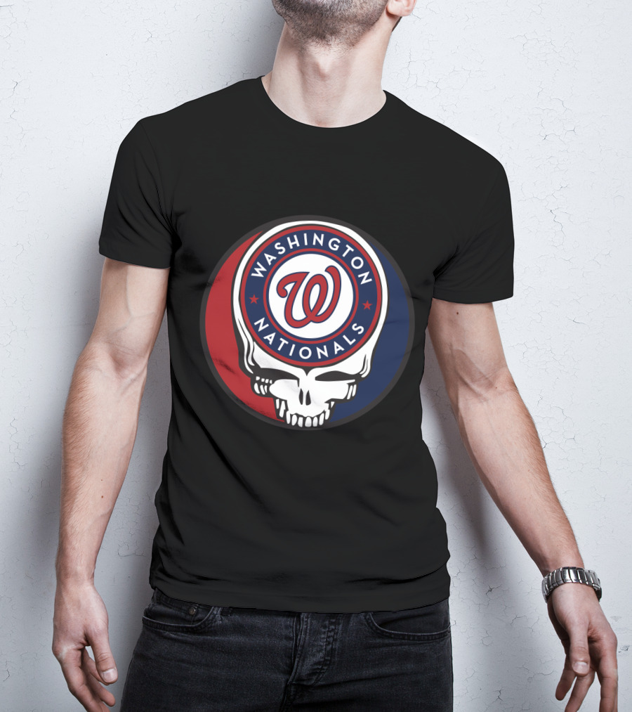 Washington Nationals Grateful Dead Fusion Skull T-Shirt