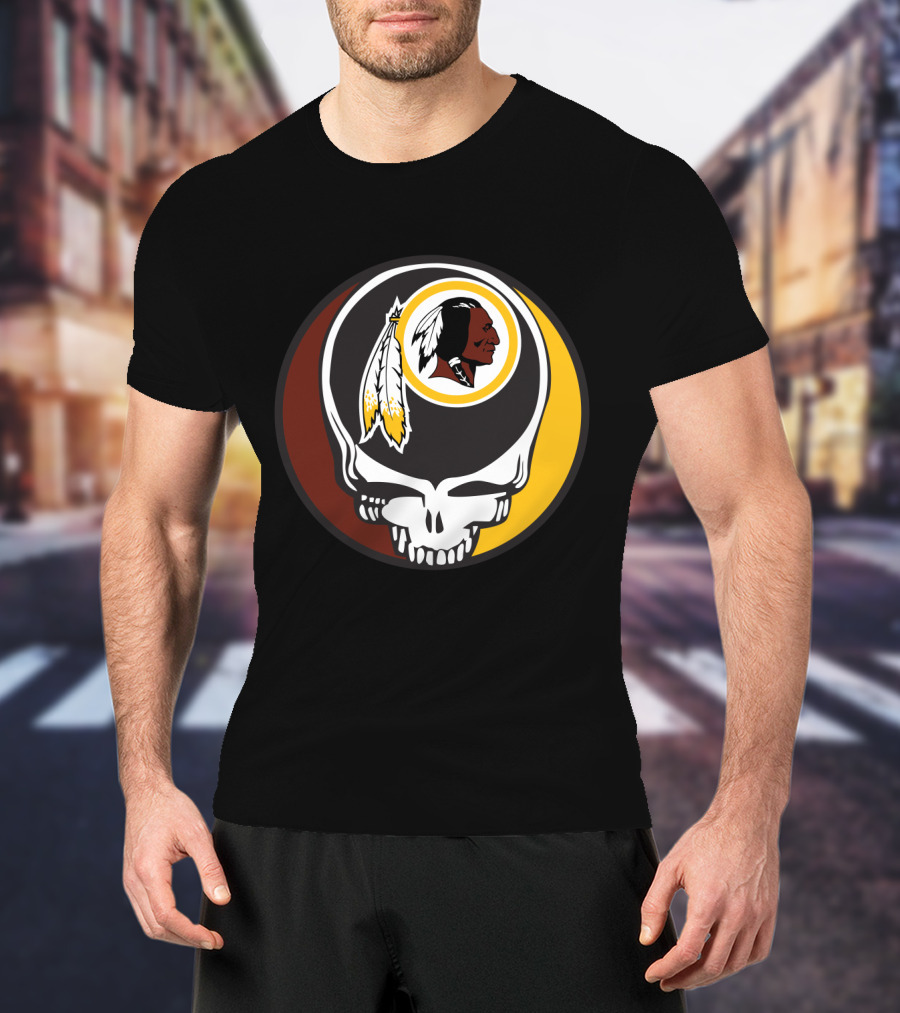 Grateful Dead And Washington Redskins Logo Fusion T-Shirt