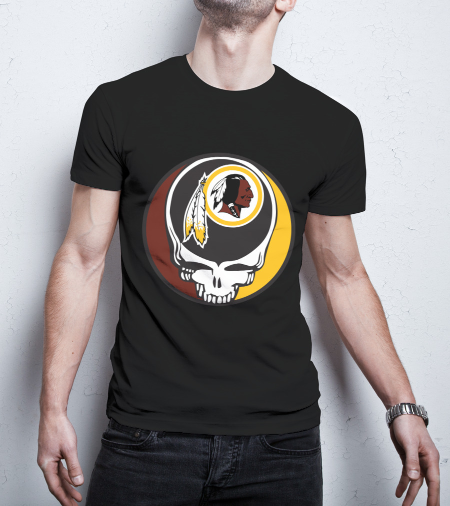 Grateful Dead And Washington Redskins Logo Fusion T-Shirt