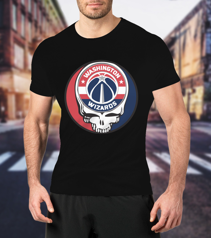Washington Wizards Grateful Dead Skull T-Shirt
