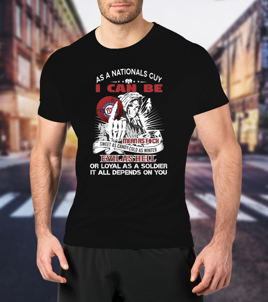 Nationals Fan Grim Reaper: Fierce Loyalty And Attitude Display With Washington T-Shirt