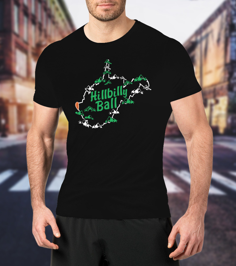 Hillbilly Ball Hometown Sportwear Mountain Outline T-Shirt