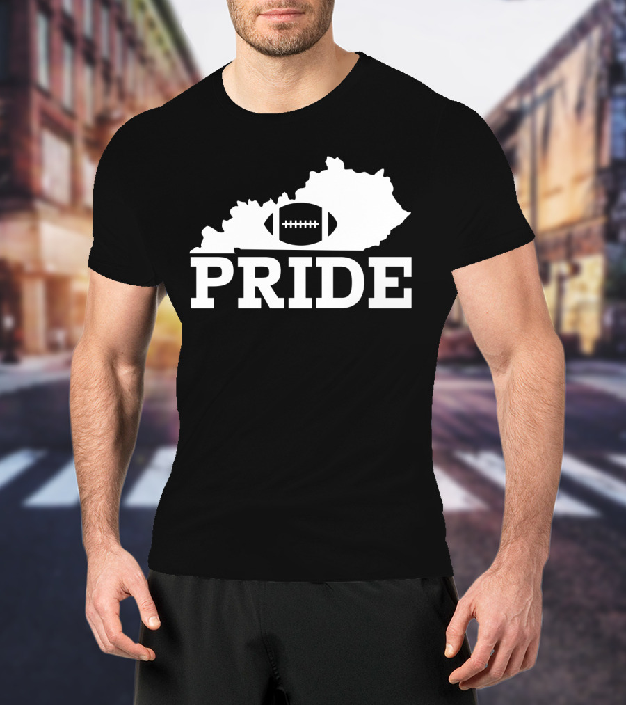 Kentucky State Outline Football Pride T-Shirt
