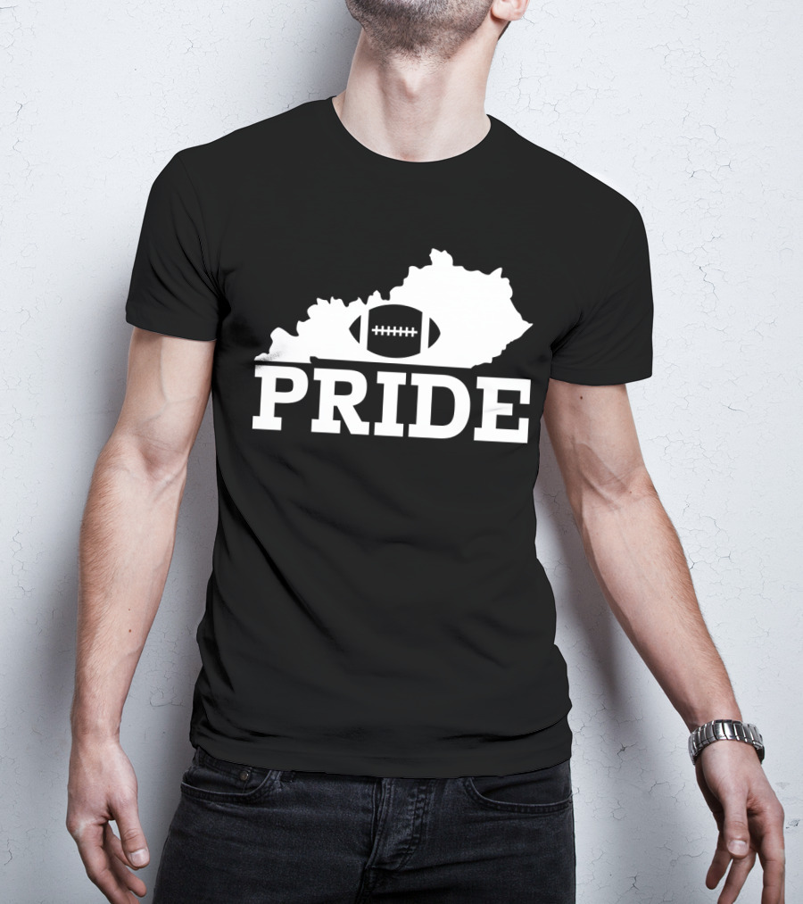 Kentucky State Outline Football Pride T-Shirt