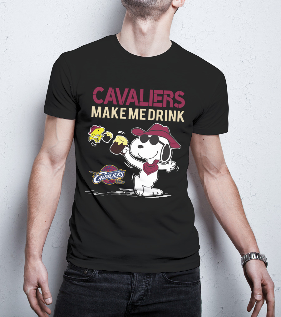Cavaliers Make Me Drink Cleveland Cavaliers Snoopy T-Shirt