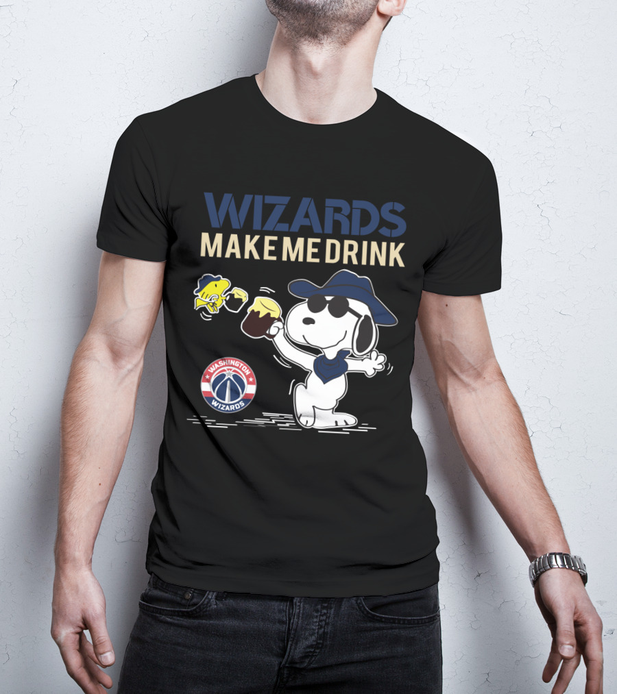 Wizards Make Me Drink Snoopy Washington Wizards T-Shirt