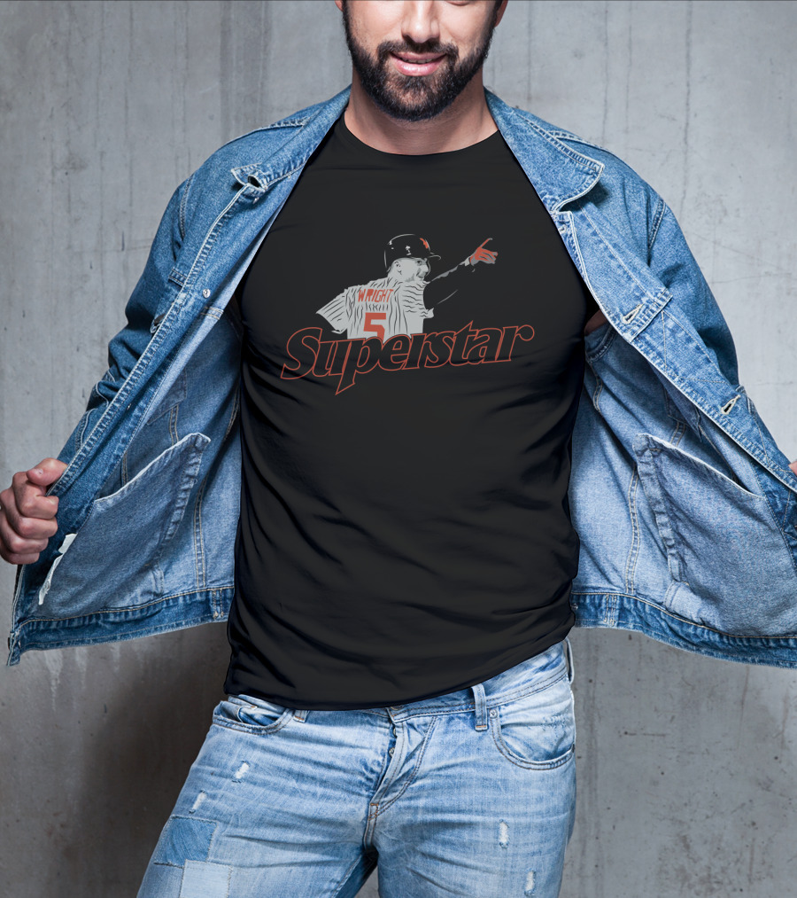 Superstar David Wright Number 5 Baseball T-Shirt