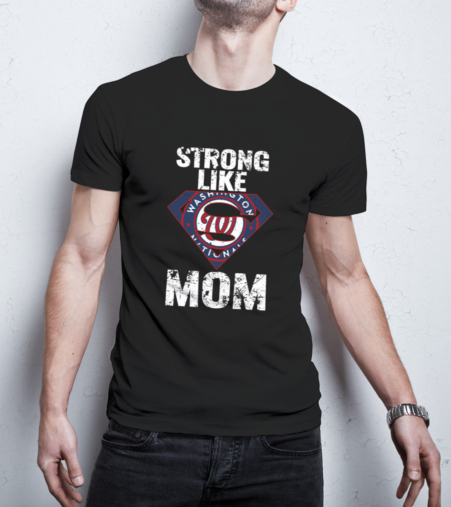 Strong Like Mom Washington Nationals Diamond T-Shirt