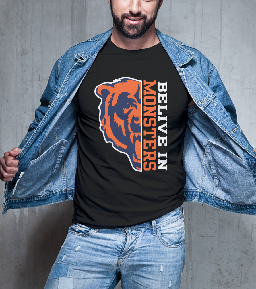 Belive In Monsters Bear For Chicago Fans T-Shirt