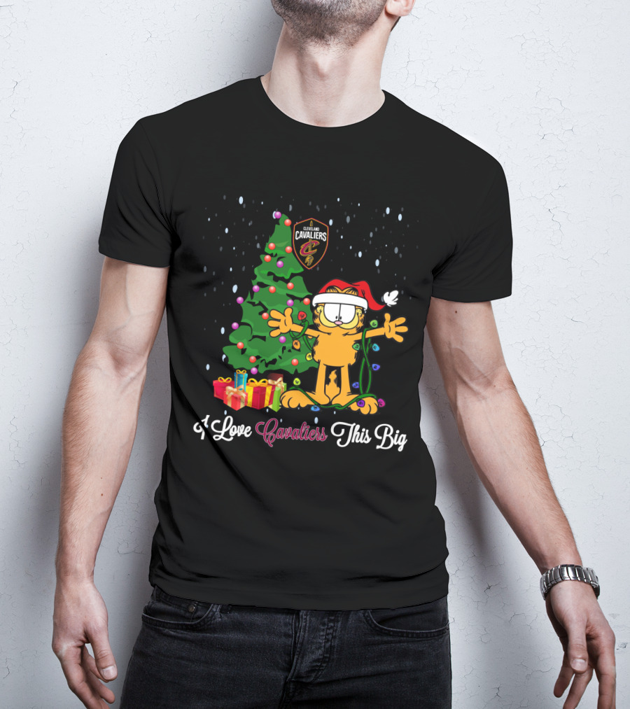Cleveland Cavaliers Garfield Christmas I Love Cavaliers This Big T-Shirt