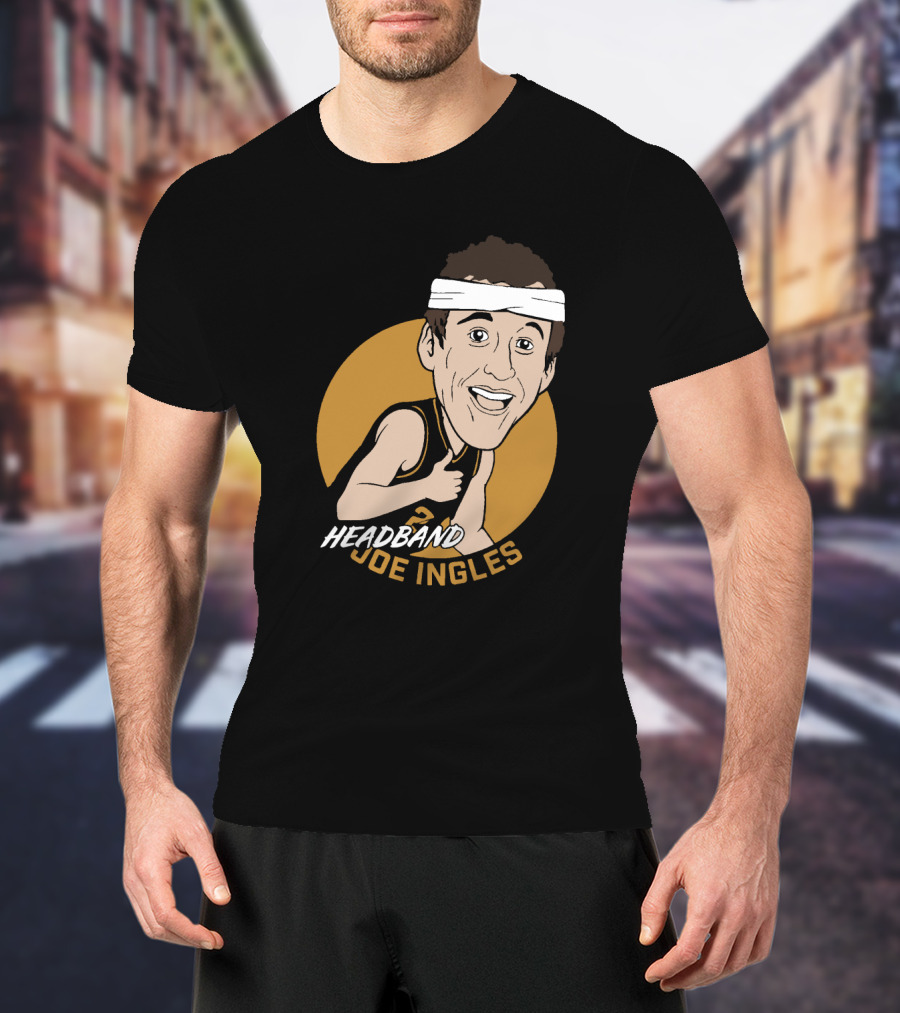 Headband Joe Ingles Cartoon Character With Headband And Thumbs Up Basketball Reference T-Shirt