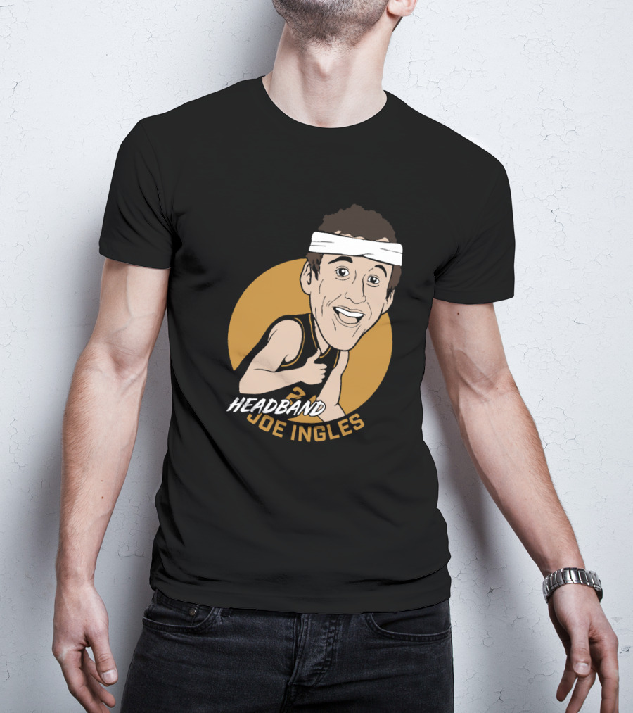 Headband Joe Ingles Cartoon Character With Headband And Thumbs Up Basketball Reference T-Shirt