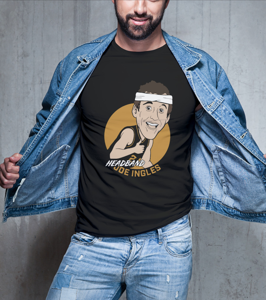Headband Joe Ingles Cartoon Character With Headband And Thumbs Up Basketball Reference T-Shirt