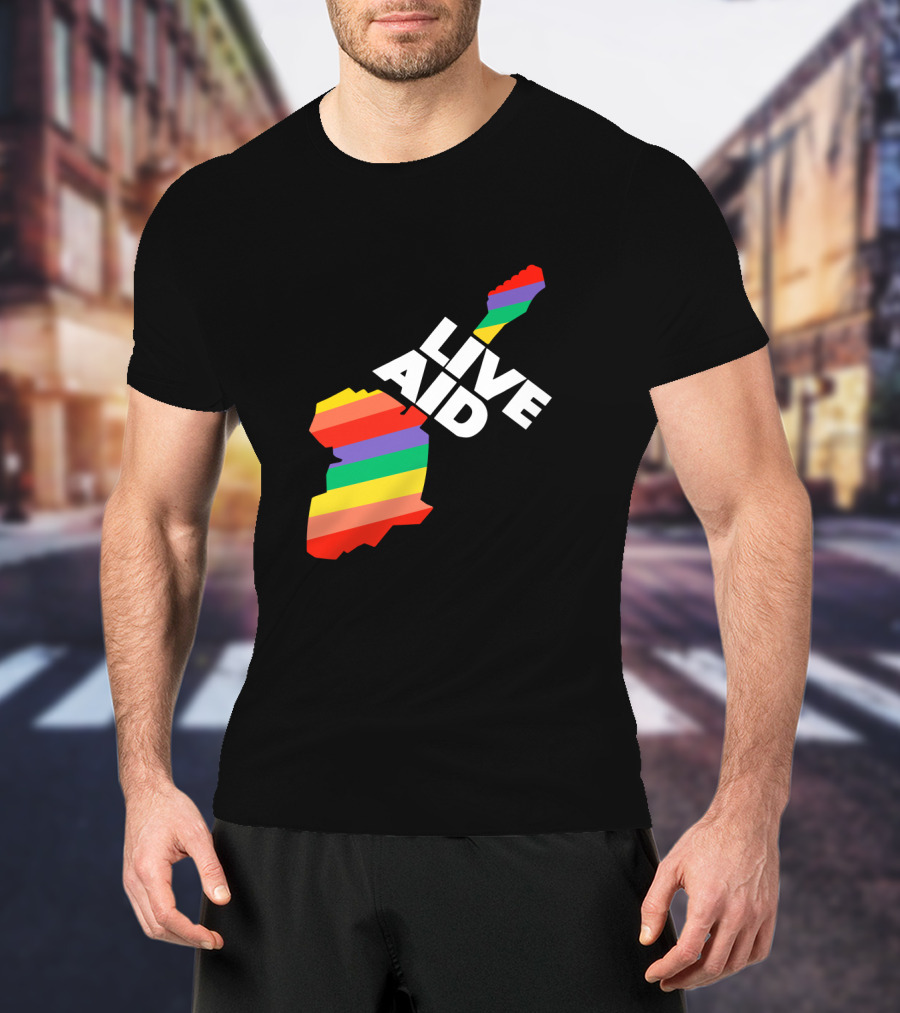 Live Aid 1985 Rainbow Africa Symbol T-Shirt