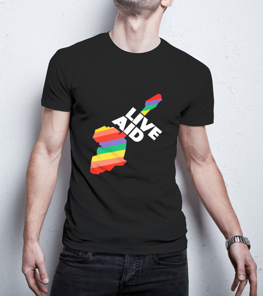 Live Aid 1985 Rainbow Africa Symbol T-Shirt