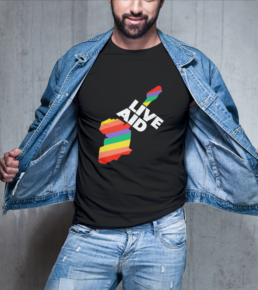 Live Aid 1985 Rainbow Africa Symbol T-Shirt