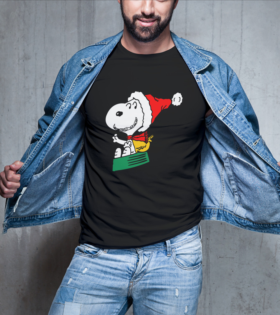 Snoopy Santa Sleigh Holiday Fun T-Shirt