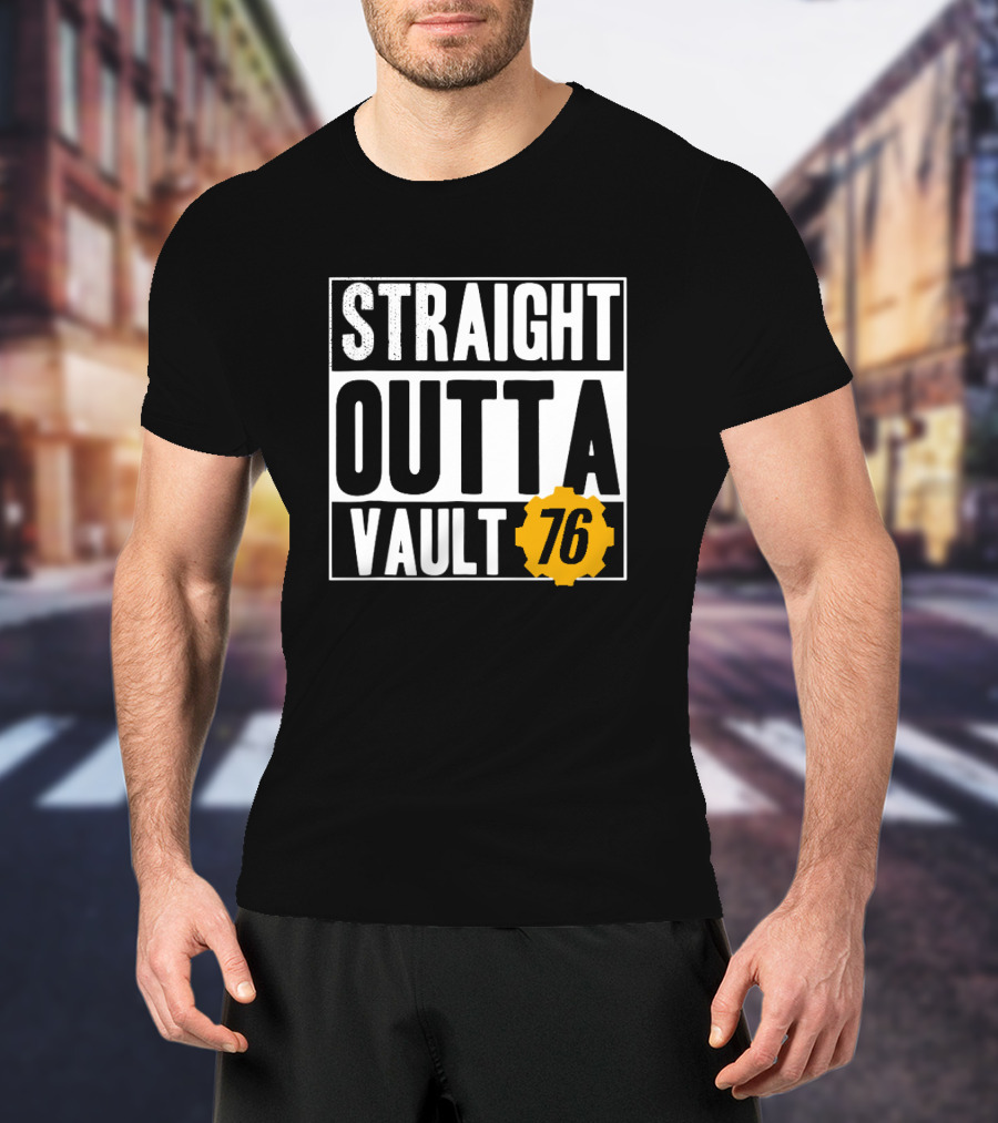 Straight Outta Vault 76 Fallout-Themed Gear T-Shirt