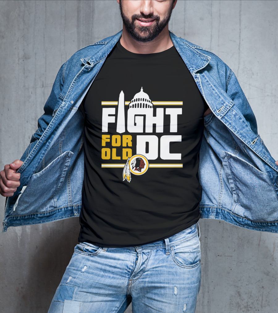 Fight For Old DC Washington Football Team Capitol Monument Iconic Feathers T-Shirt