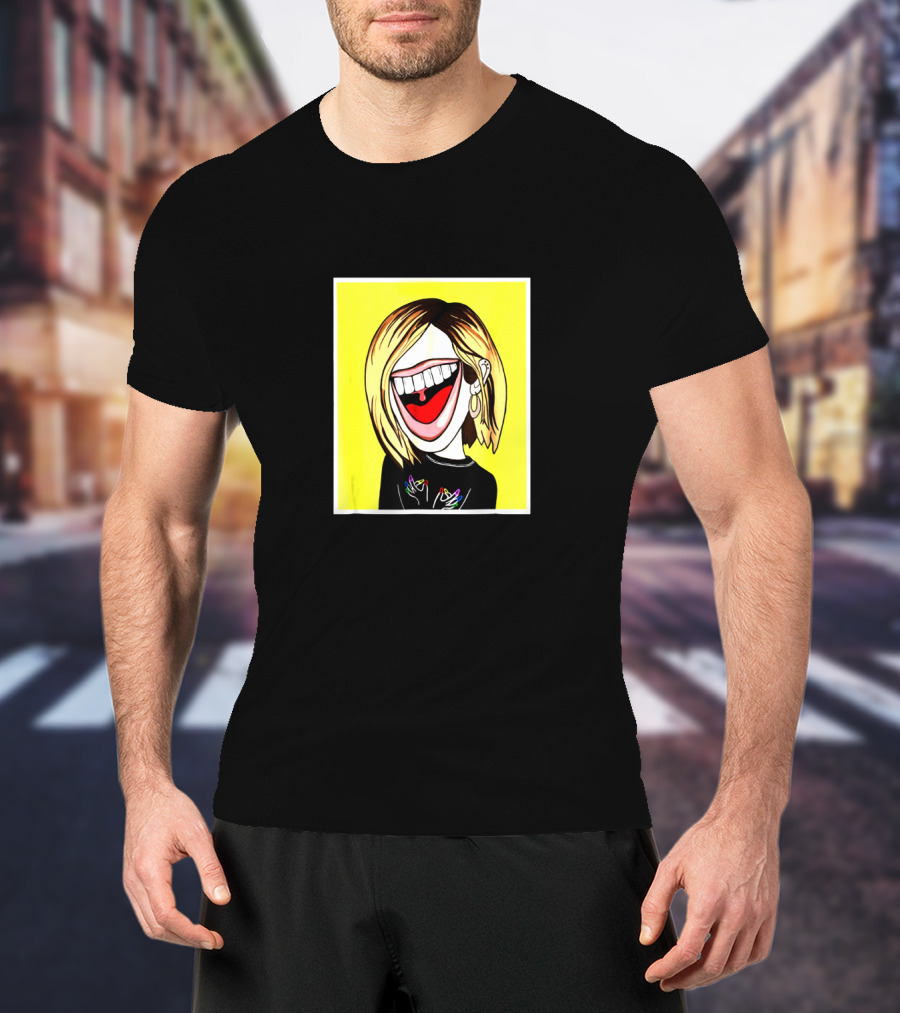Gabbie Hanna Monster Meme Cartoon Style Yellow Background T-Shirt