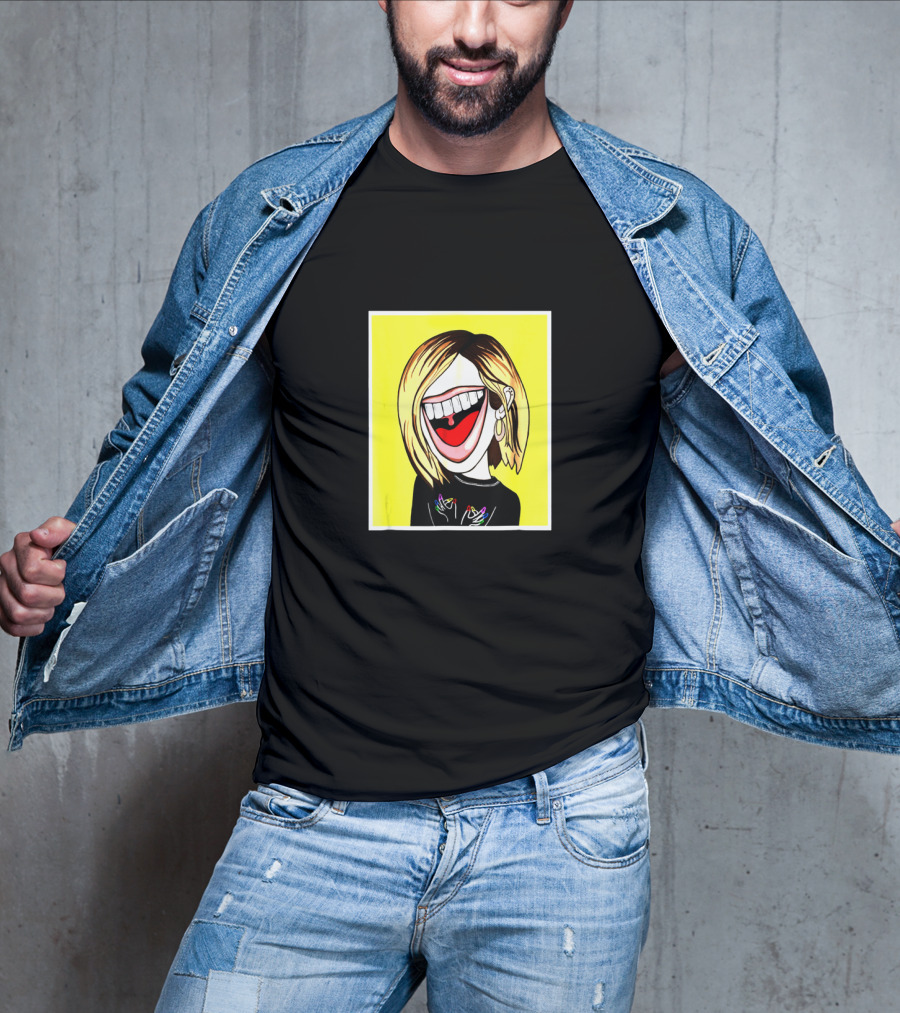 Gabbie Hanna Monster Meme Cartoon Style Yellow Background T-Shirt