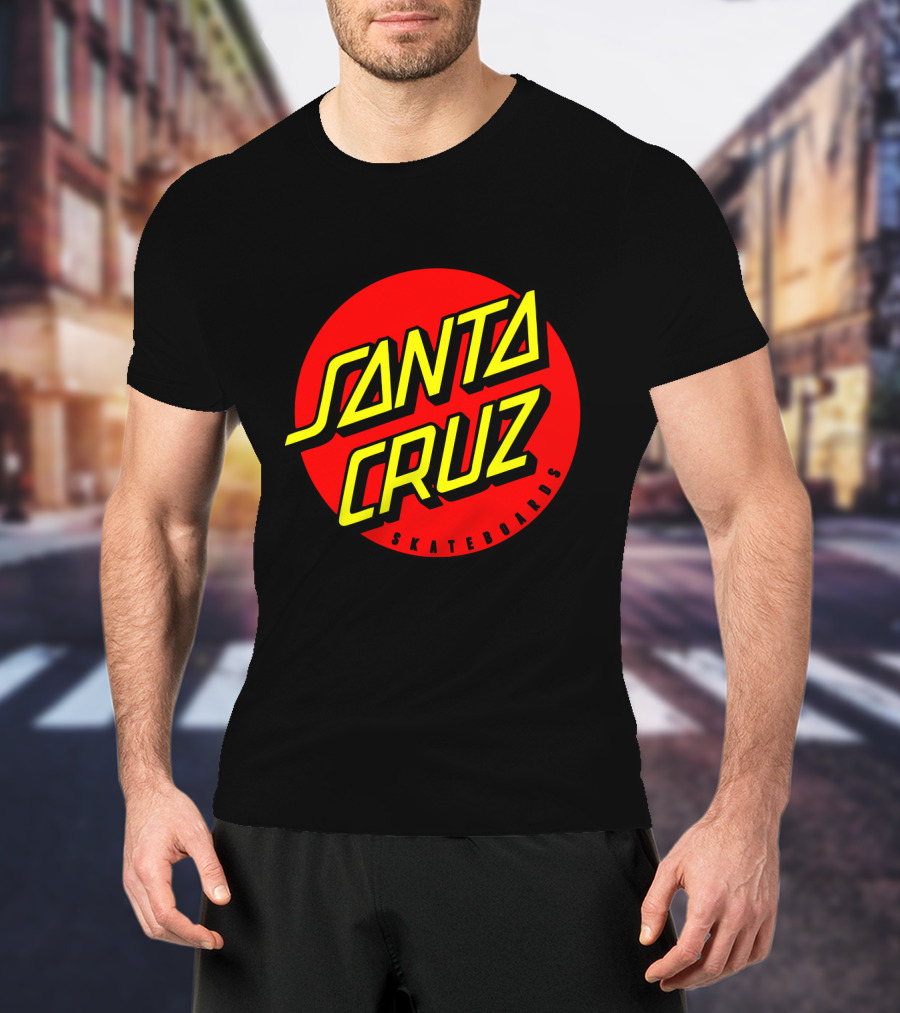 Santa Cruz Skateboards Red Circle Logo Vintage Style T-Shirt