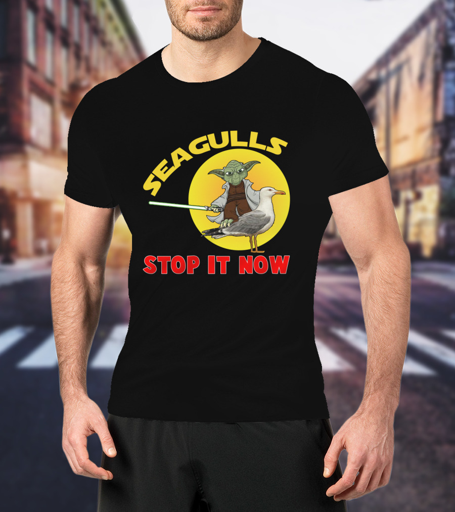 Seagulls Stop It Now Yoda Star Wars T-Shirt