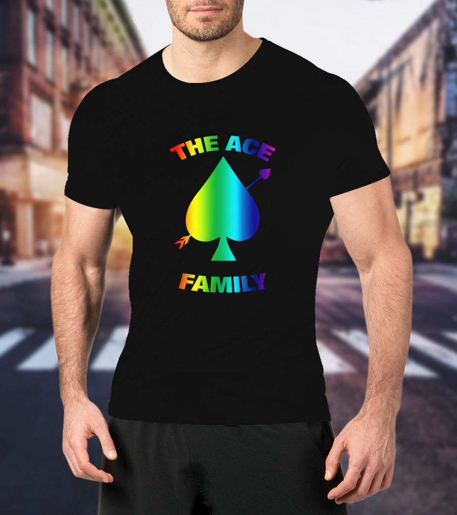 The Ace Family Rainbow Spade With Arrow T-Shirt