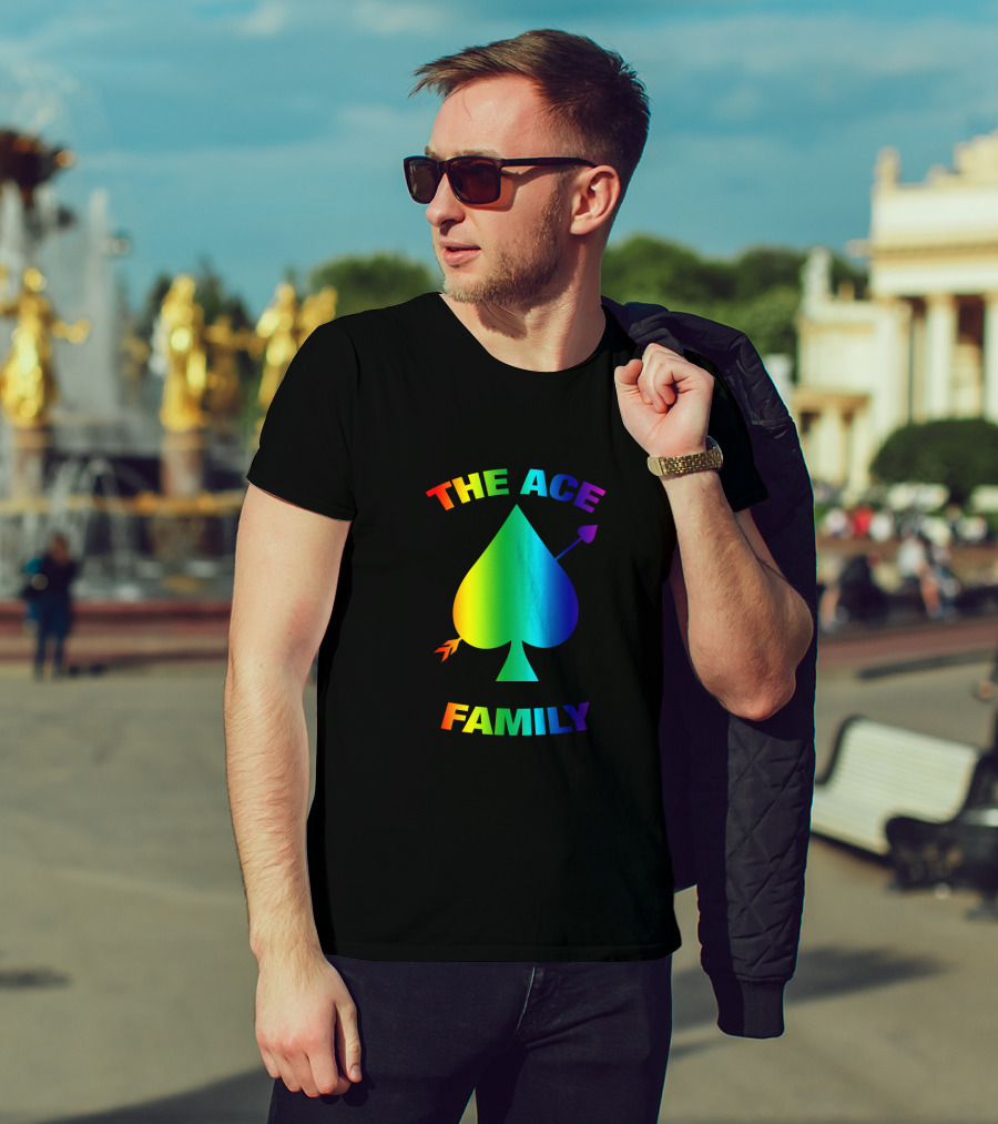 The Ace Family Rainbow Spade With Arrow T-Shirt