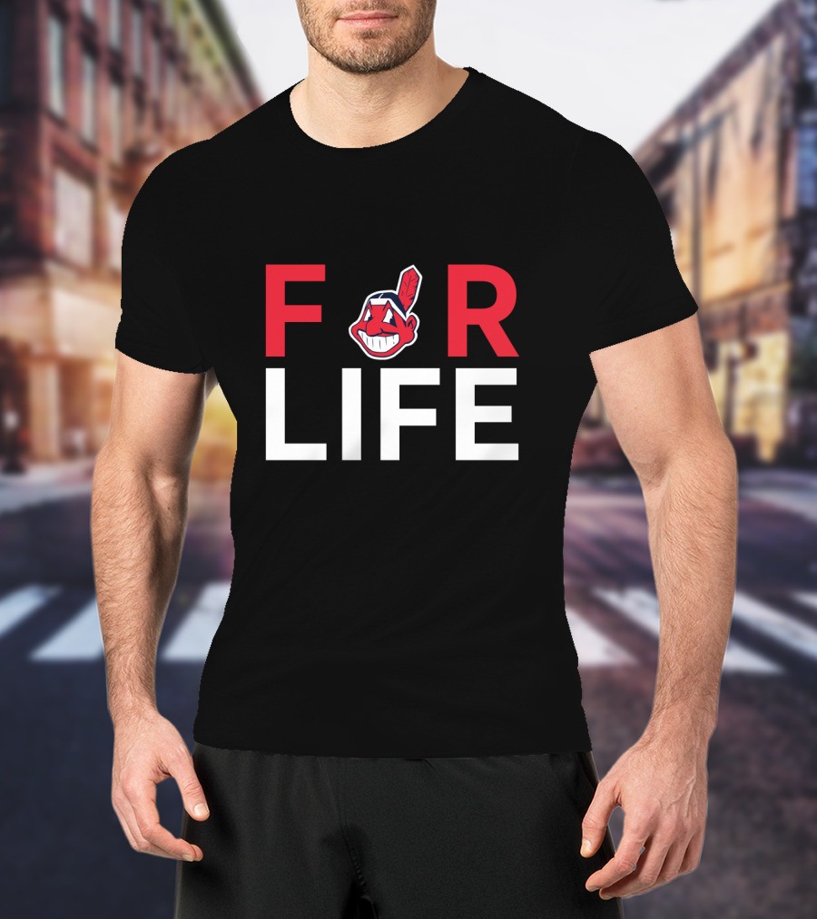 For Life Cleveland Indians Fans Chief Wahoo T-Shirt