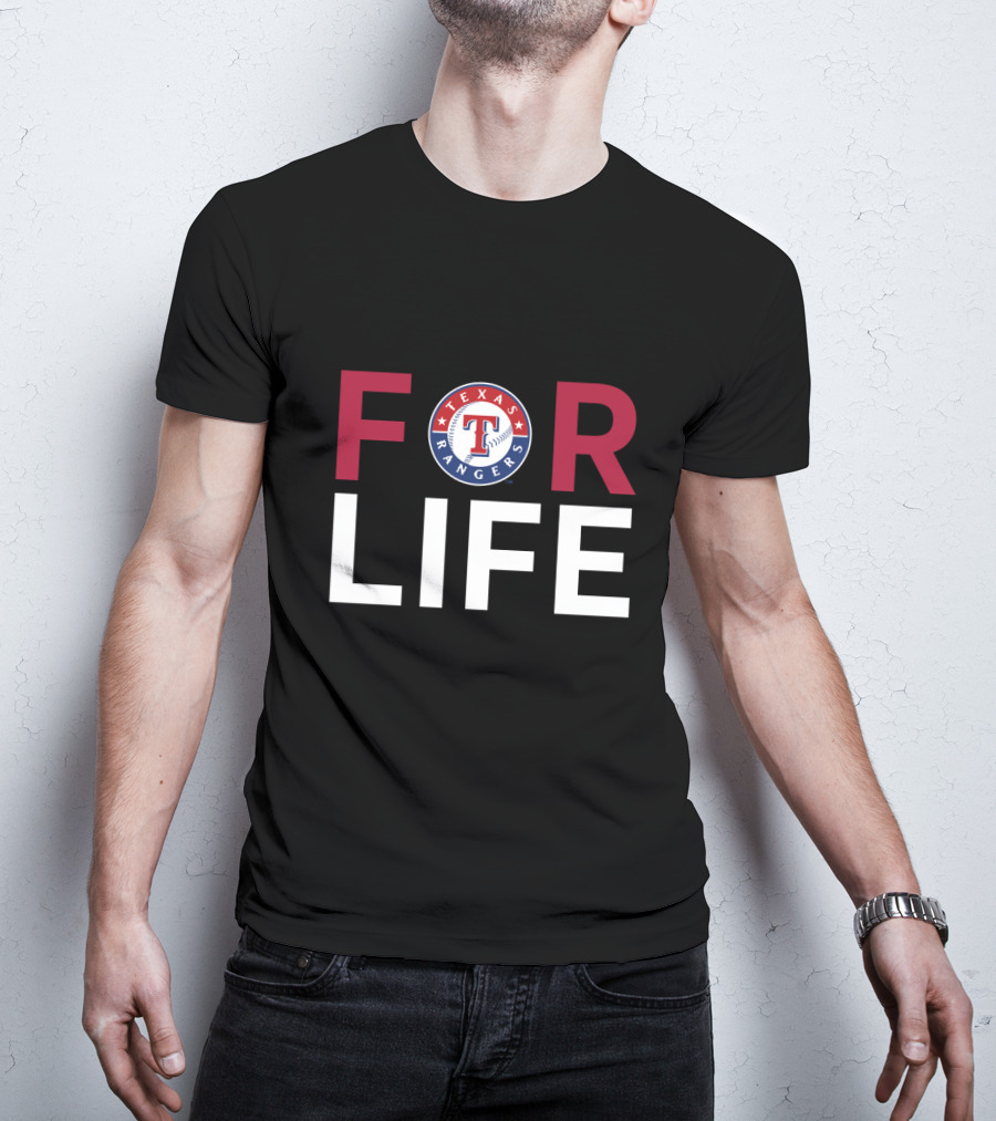 Texas Rangers For Life Fans Loyalty Emblem T-Shirt