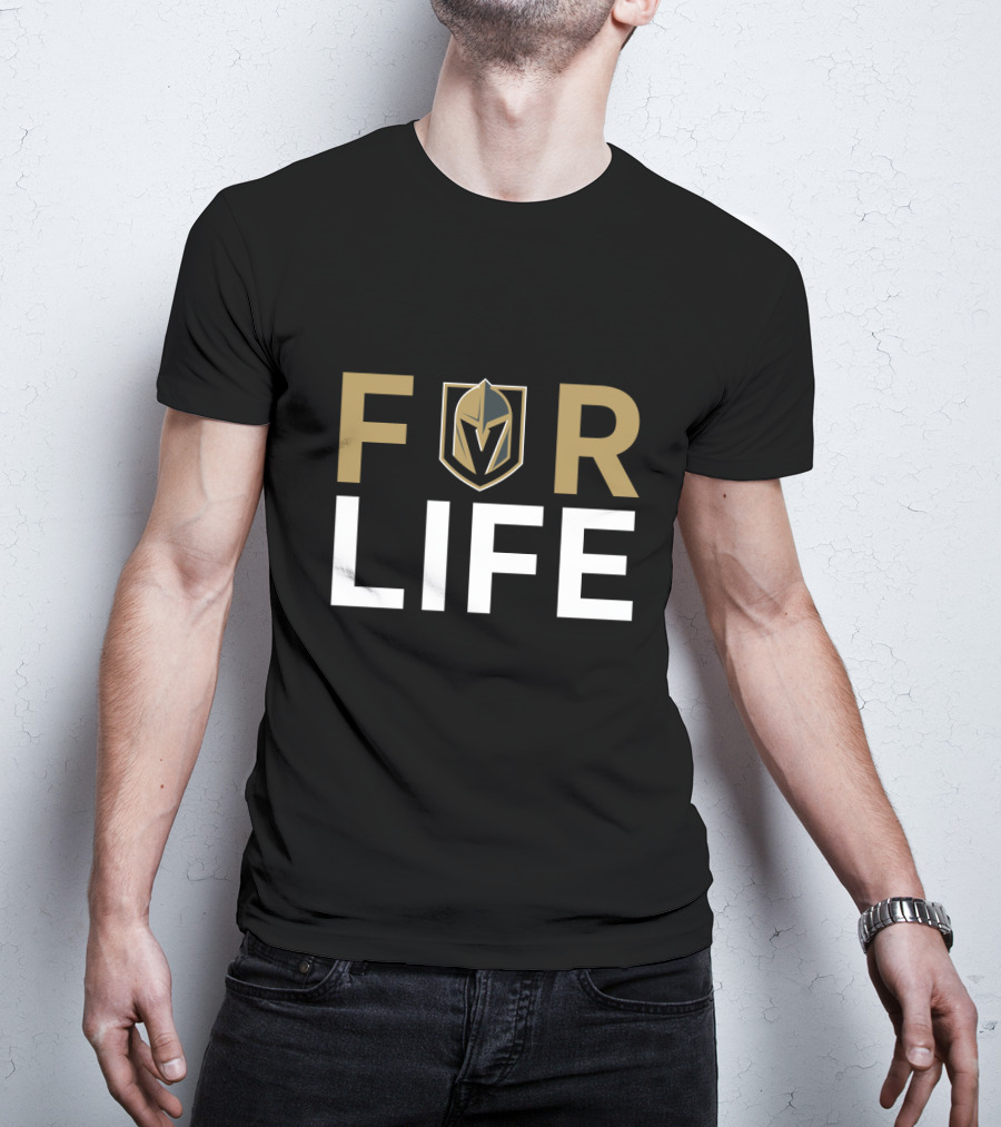 Vegas Golden Knights For Life Logo Fan T-Shirt
