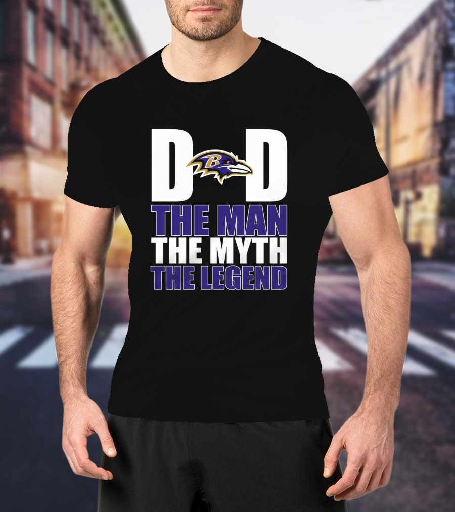 Baltimore Ravens Dad The Man The Myth The Legend Father's Day T-Shirt