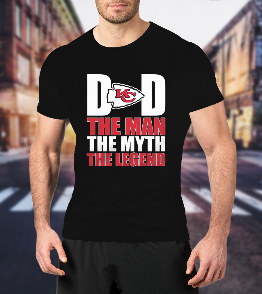 Kansas City Chiefs Dad The Man The Myth The Legend Father's Day T-Shirt