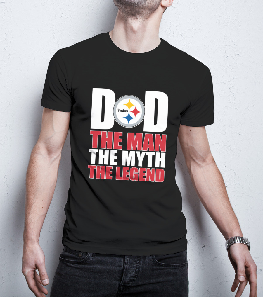 Pittsburgh Steelers Dad The Man The Myth The Legend Father's Day Gift T-Shirt