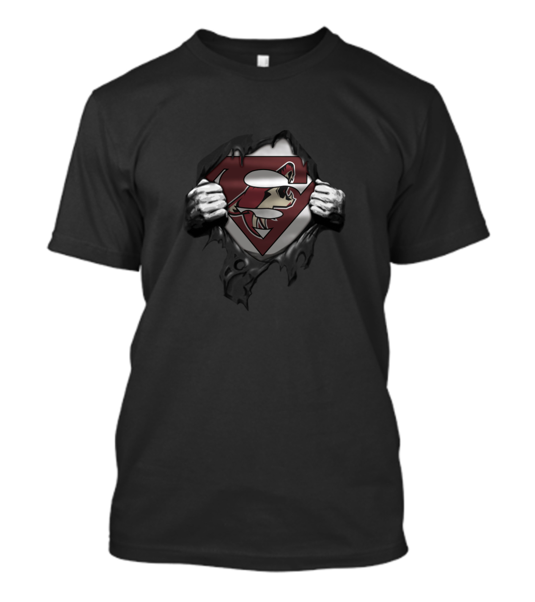 Arizona Coyotes Superman Shield Mashup Fan Favorite T-Shirt