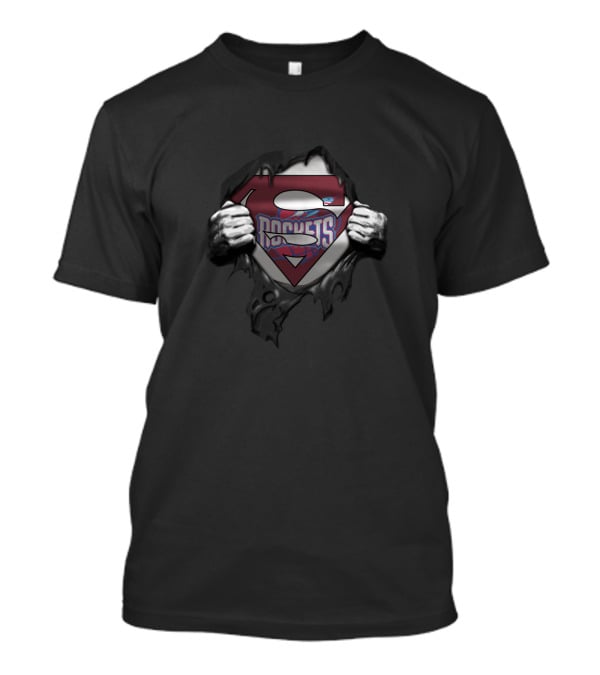 Houston Rockets Superman Logo Crossover Fan T-Shirt
