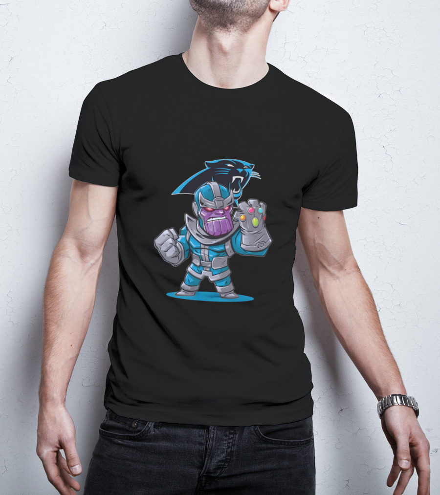 Thanos Carolina Panthers Fans Infinity Gauntlet T-Shirt
