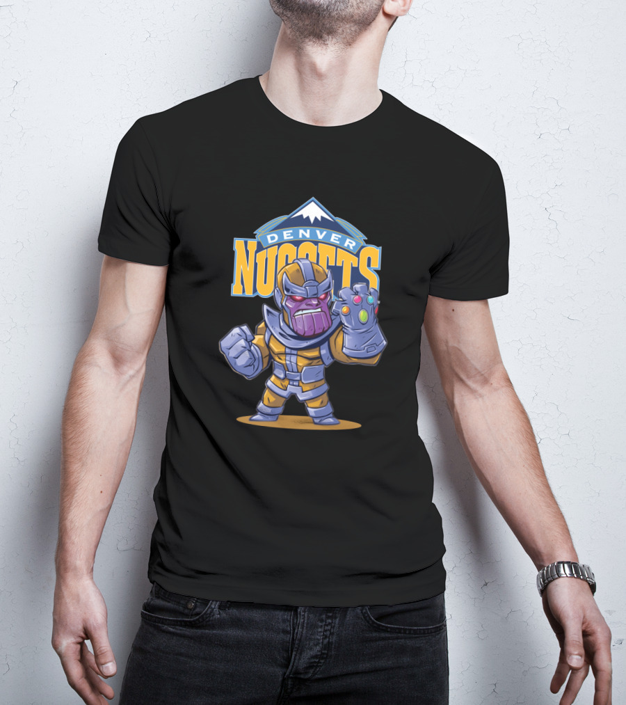 Thanos Denver Nuggets Fan Marvel Basketball Mashup T-Shirt