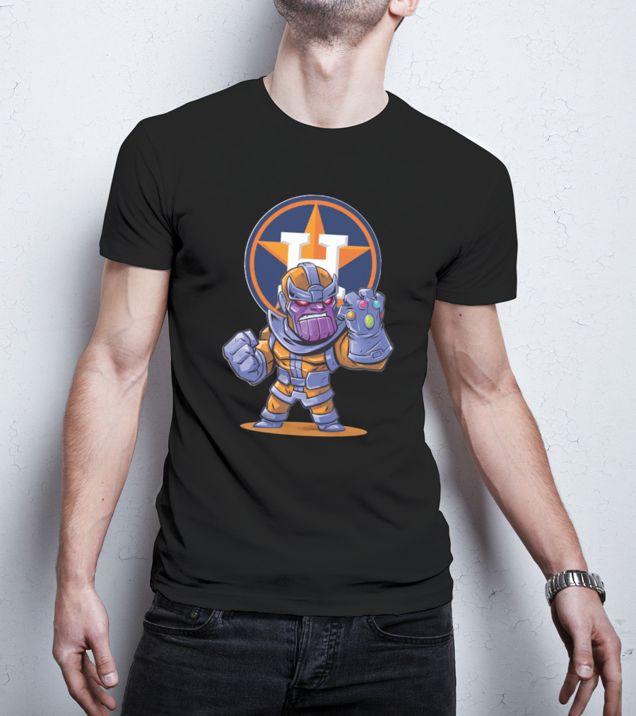 Houston Astros Thanos Mashup Fan Art With Infinity Gauntlet T-Shirt
