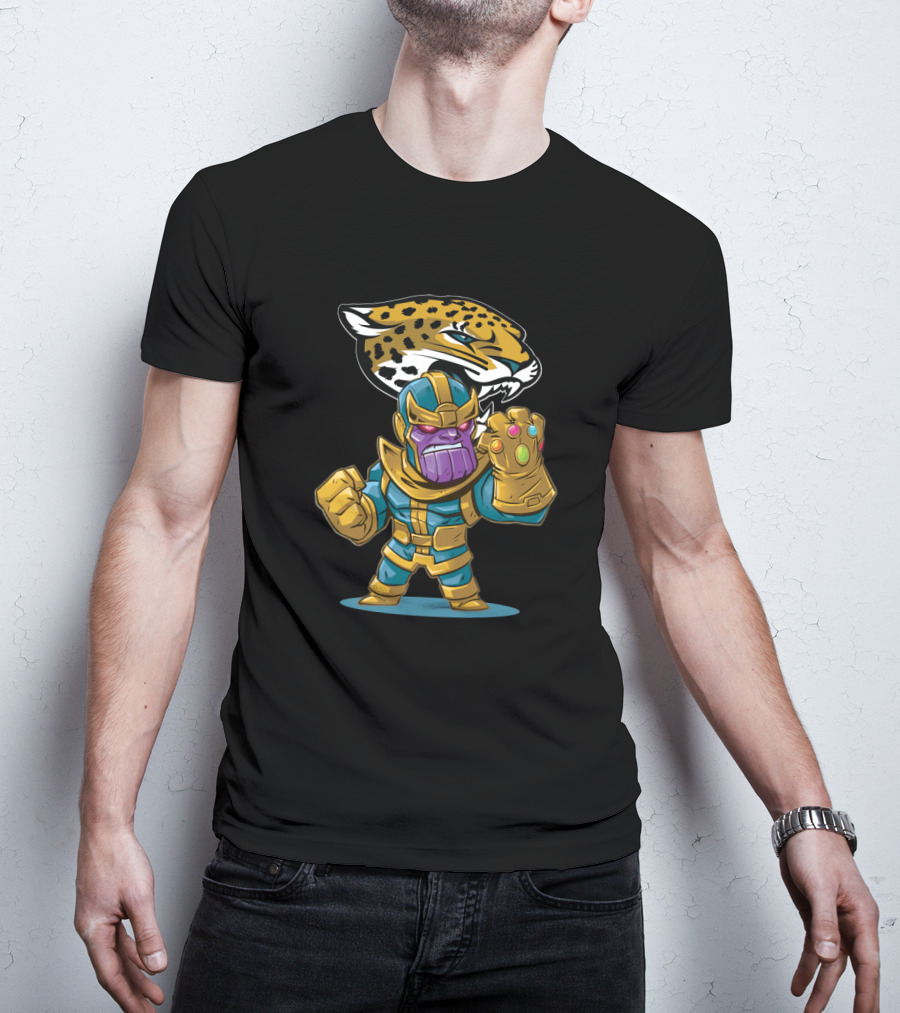 Thanos Meets Jacksonville Jaguars Fans Infinity Gauntlet Combo T-Shirt