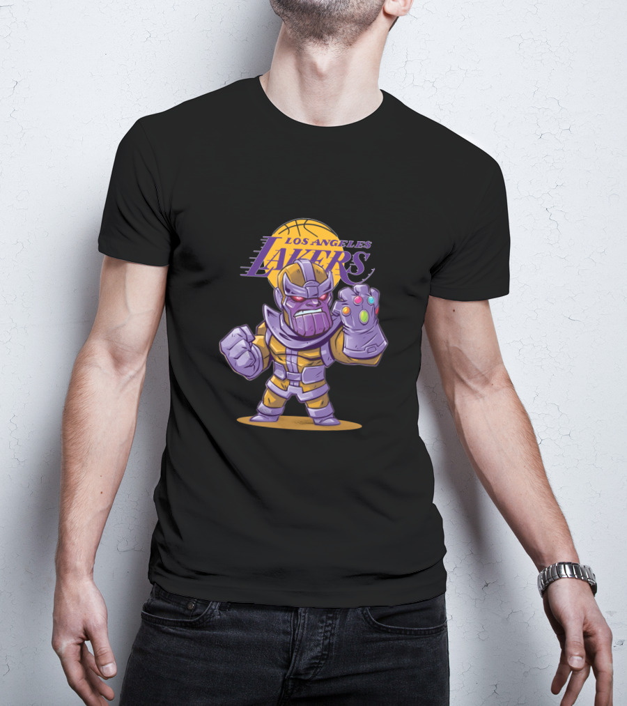 Thanos Los Angeles Lakers Basketball Fan Crossover T-Shirt