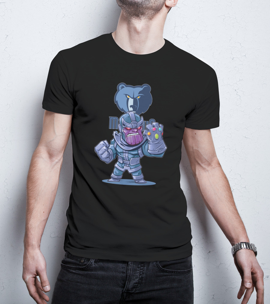Thanos Infinity Gauntlet With Memphis Grizzlies Logo And Bear T-Shirt