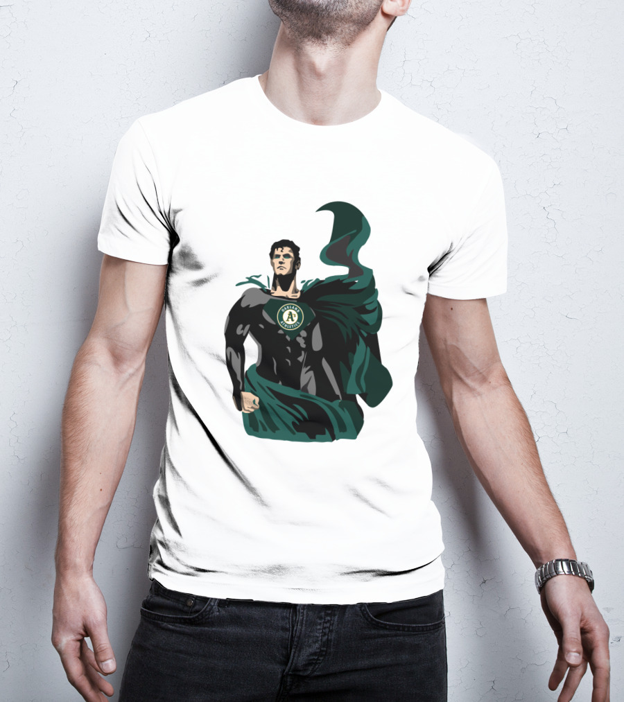 Oakland Athletics Superhero Emblem Combination T-Shirt