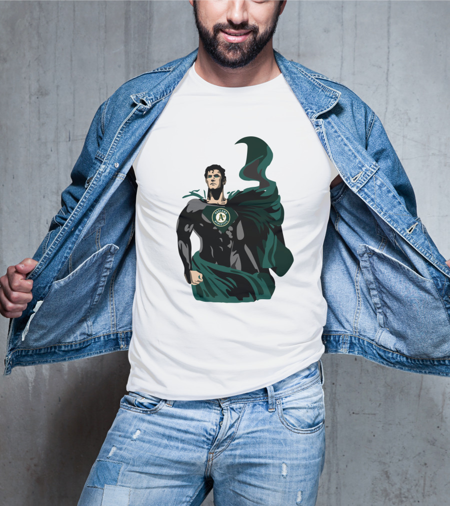 Oakland Athletics Superhero Emblem Combination T-Shirt
