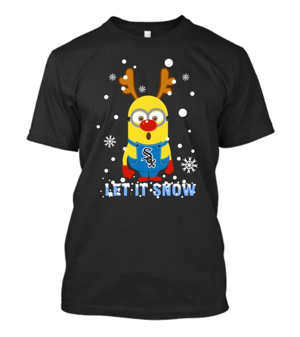 Let It Snow Chicago White Sox Minion Xmas Fans T-Shirt
