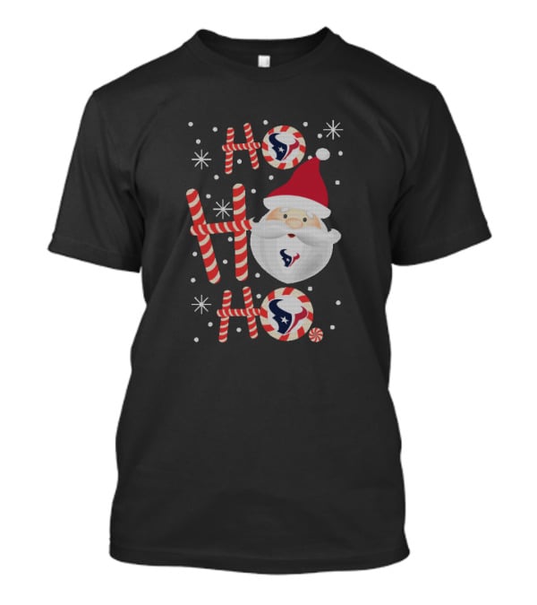 Santa Ho Ho Ho Xmas For Houston Texans Fans T-Shirt