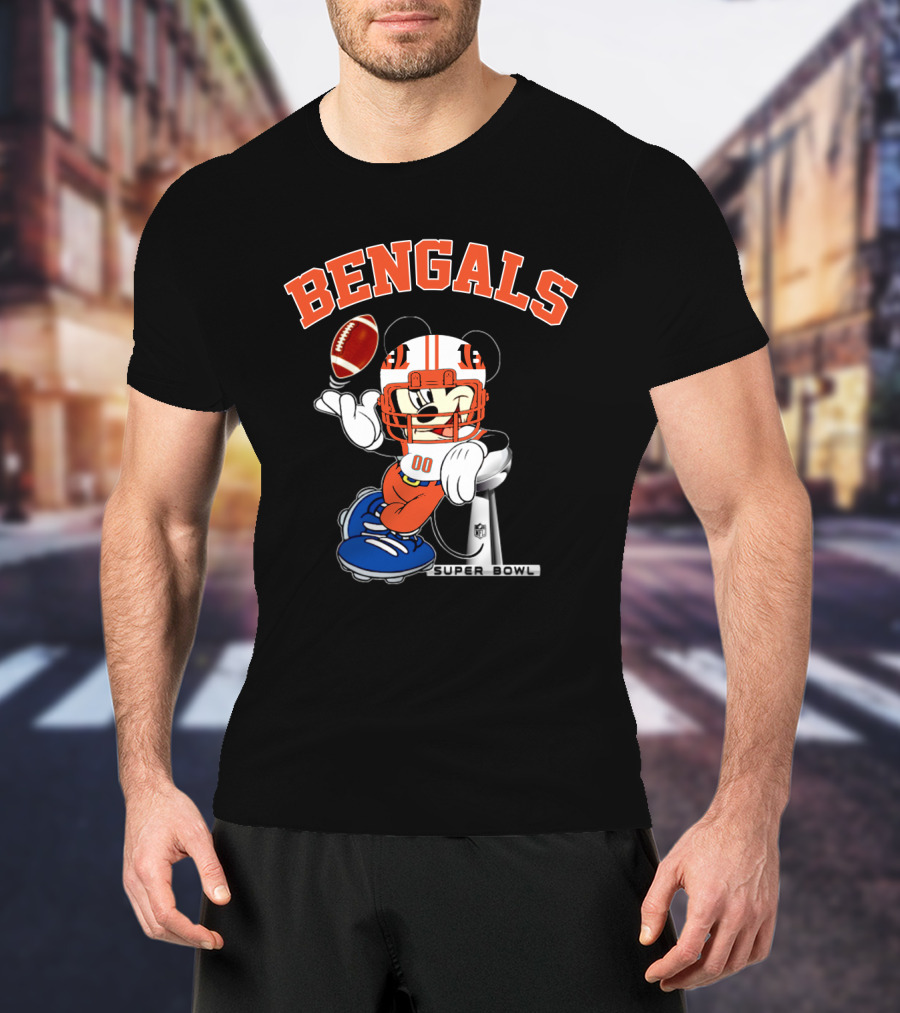Bengals Super Bowl Nfl Mickey Football T-Shirt