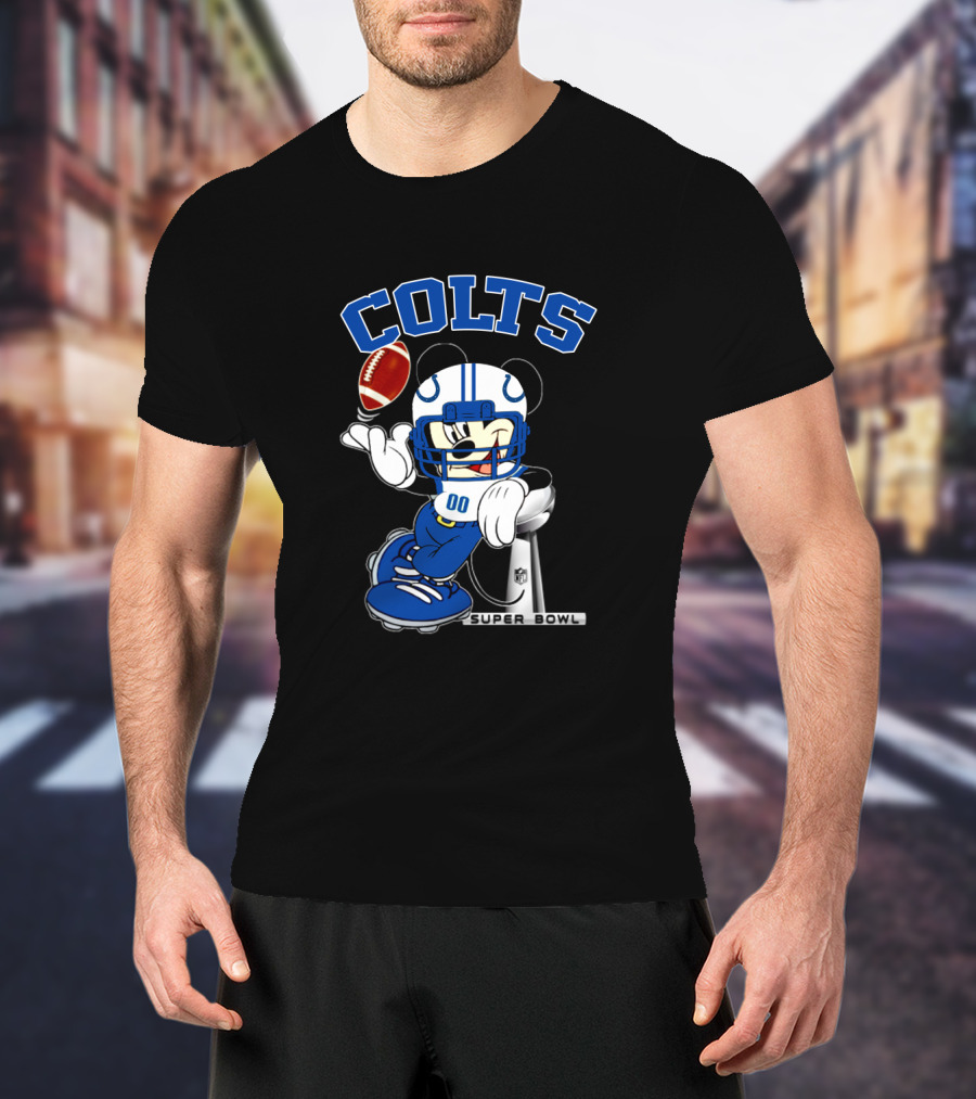 Colts Mickey Nfl Super Bowl Football Player T-Shirt
